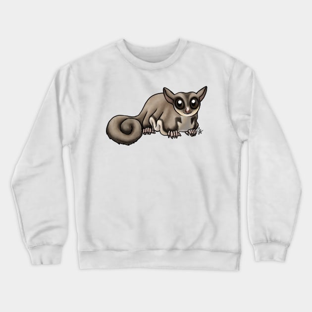Mammal - Sugar Glider - Classic Gray Crewneck Sweatshirt by Jen's Dogs Custom Gifts and Designs